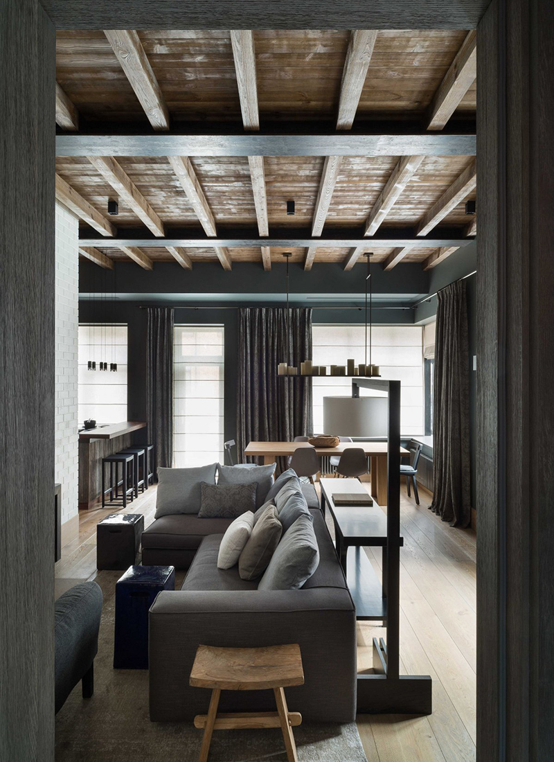  Chalet Residence,Industrial Aesthetics and Chalet Elements
